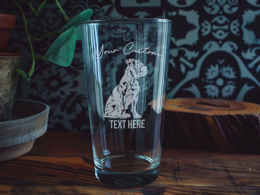Personalized Cane Corso Pint Glass: Engraved Dog Lover Gift