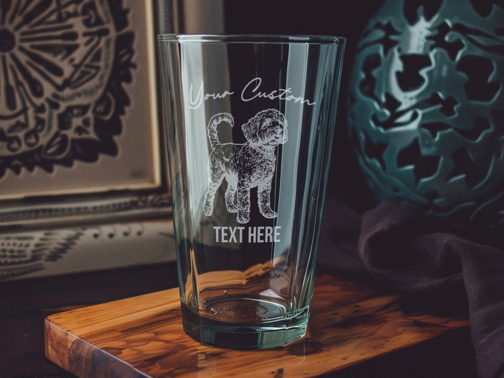 Lagotto Romagnolo Pint Glass: Personalized Dog Lover Gift