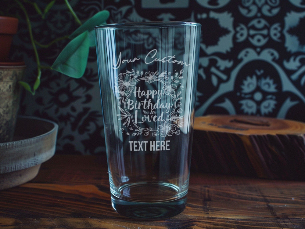 Personalized Birthday Pint Glass: Engraved Keepsake Drinkware