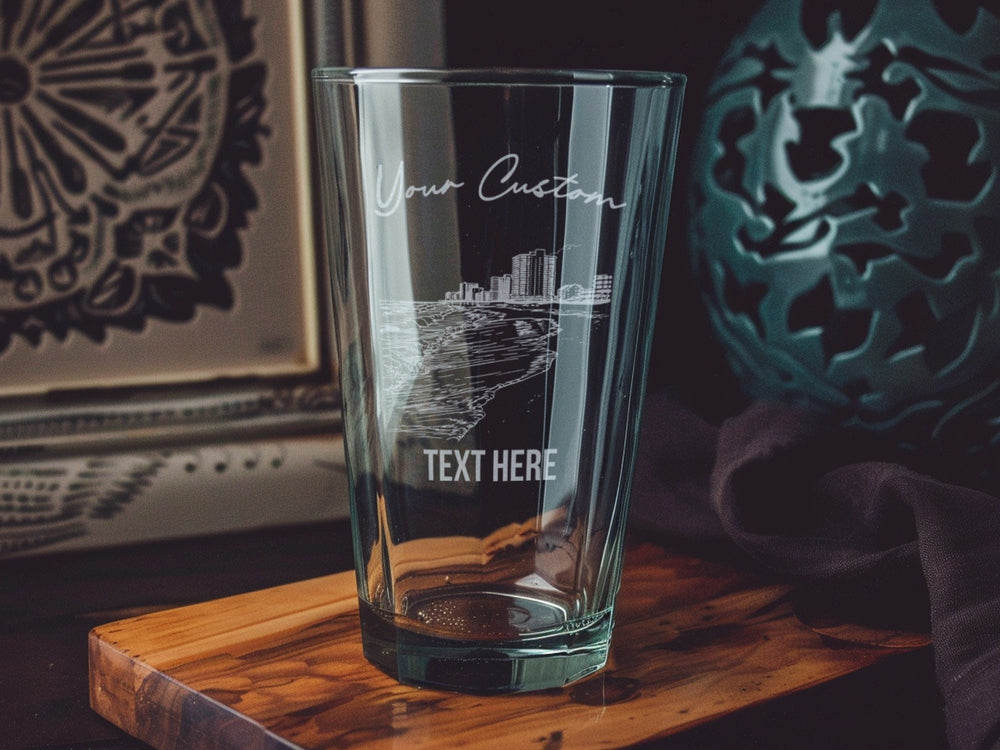 Virginia Beach Pint Glass: Personalized Coastal Drinkware