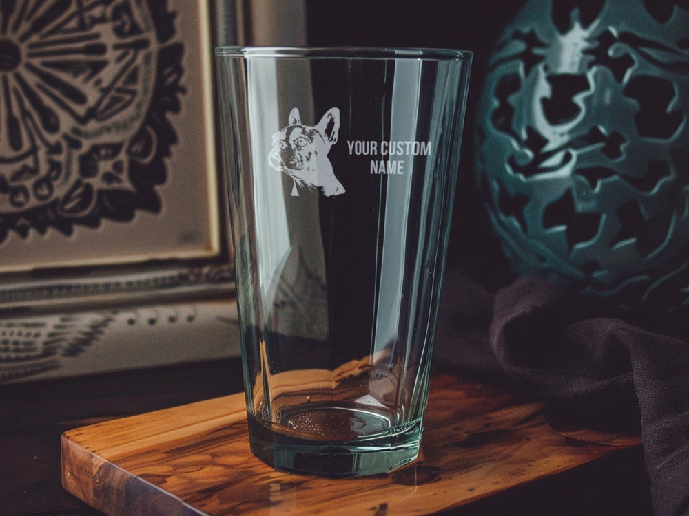 Boston Terrier Pint Glass, Dog Lover Gift, Beer Enthusiast, Pet-Themed Drinkware, Unique Barware