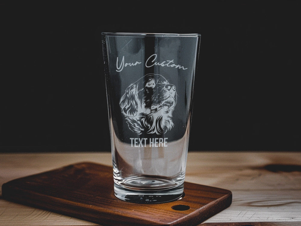 Clumber Spaniel Pint Glass: Personalized Dog Lover Gift