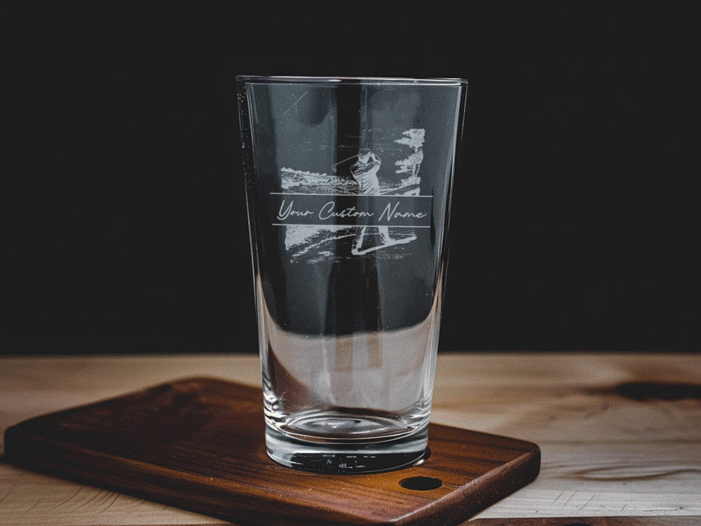 Pebble Beach Golf Pint Glass: Personalized Golf Lover Gift