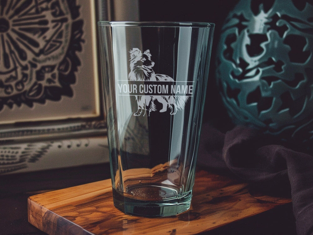 Shetland Sheepdog Pint Glass: Personalized Dog Lover Gift