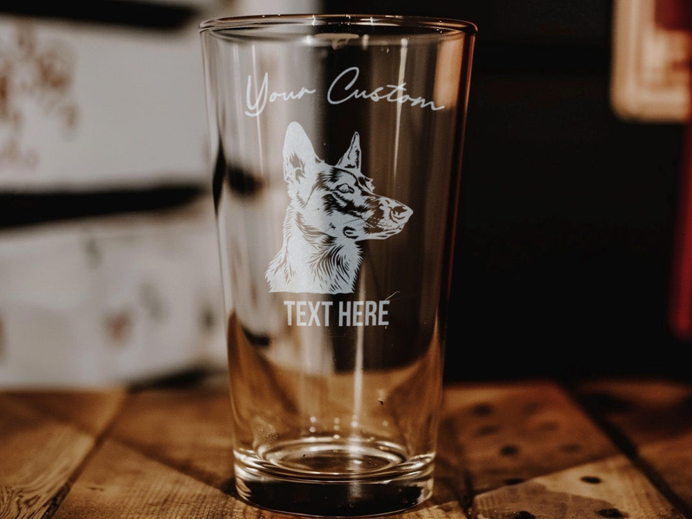 Dutch Shepherd Pint Glass: Personalized Dog Lover Gift