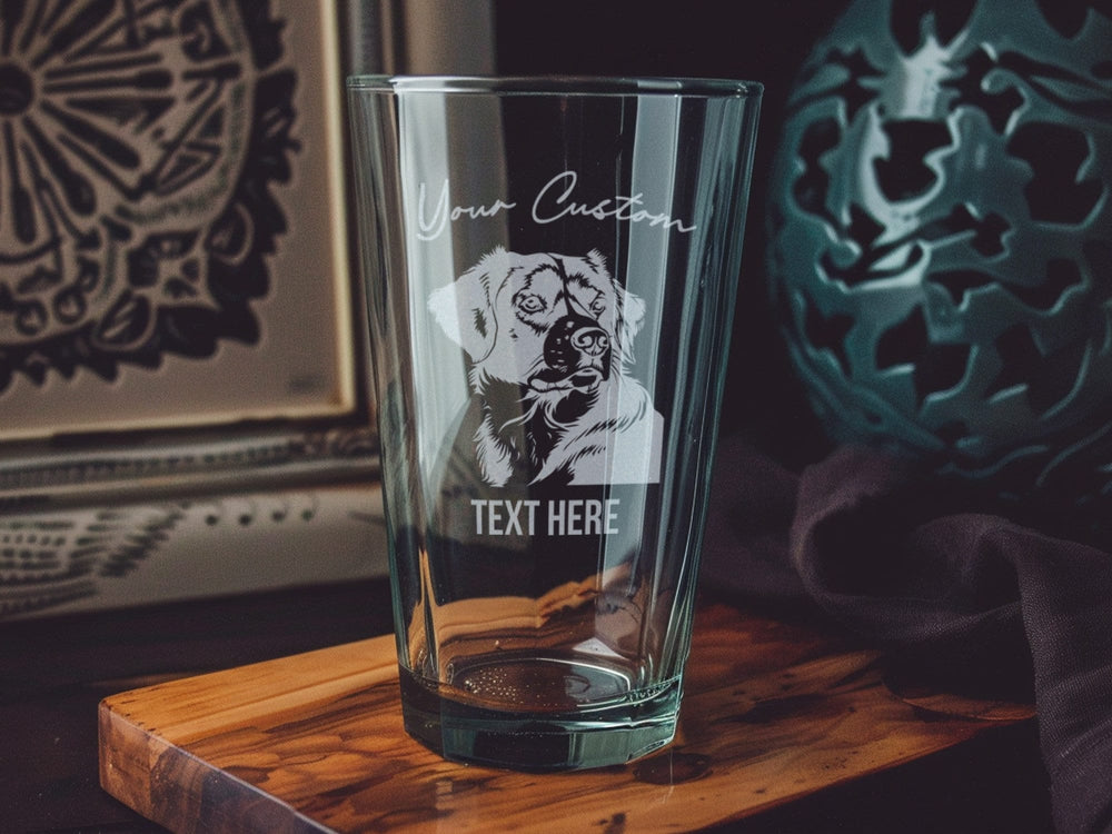 Entlebucher Mountain Dog Pint Glass: Personalized Barware Gift