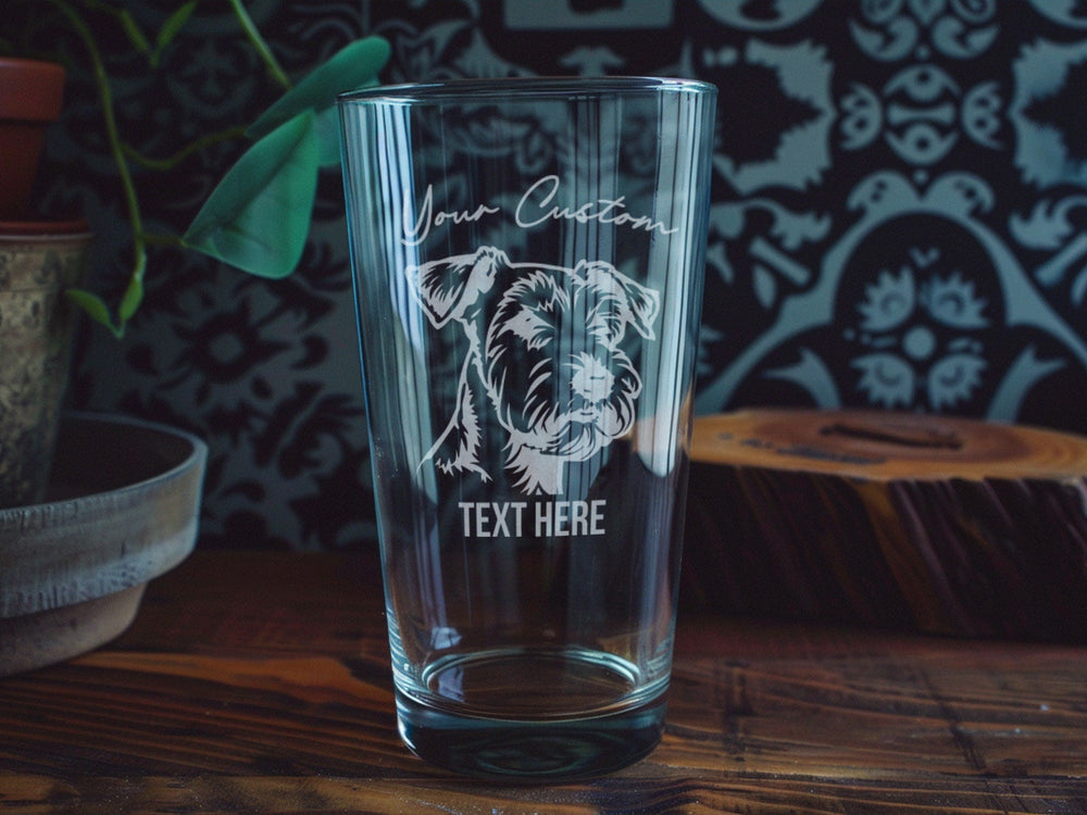 Lakeland Terrier Pint Glass, Dog Lover Gift, Beer Lover Present, Unique Barware, Collectible Glassware