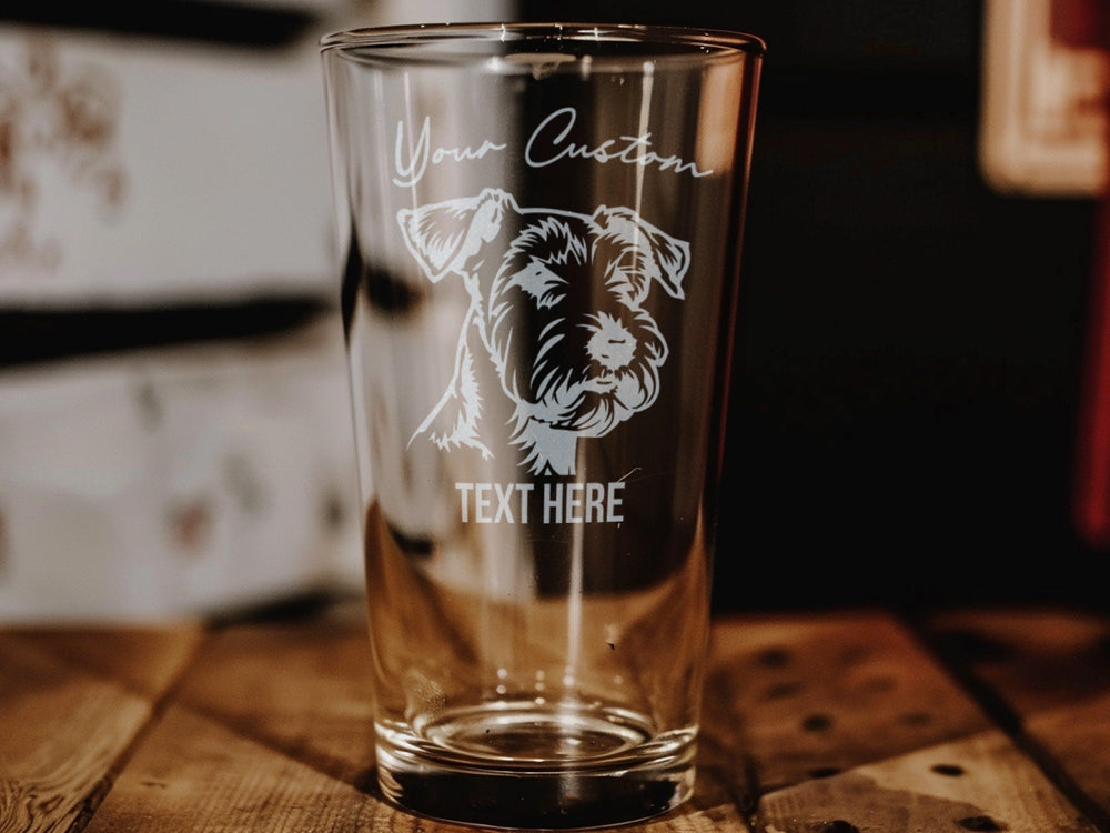 Lakeland Terrier Pint Glass, Dog Lover Gift, Beer Lover Present, Unique Barware, Collectible Glassware