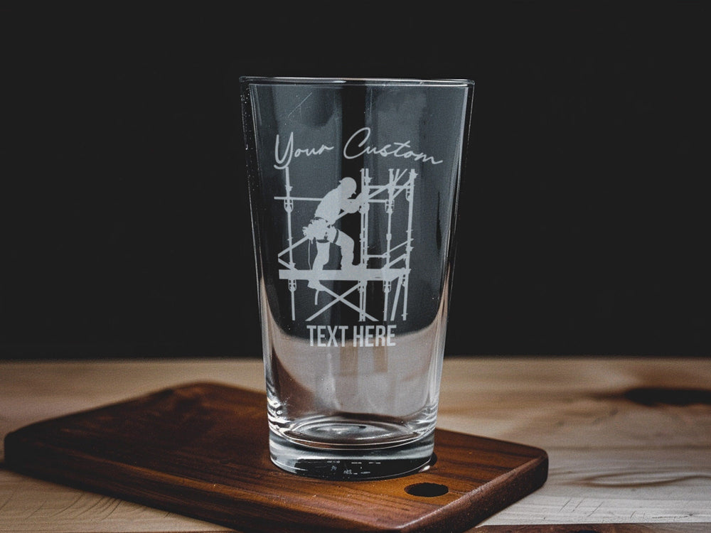 Scaffolder Pint Glass: Personalized Construction Gift