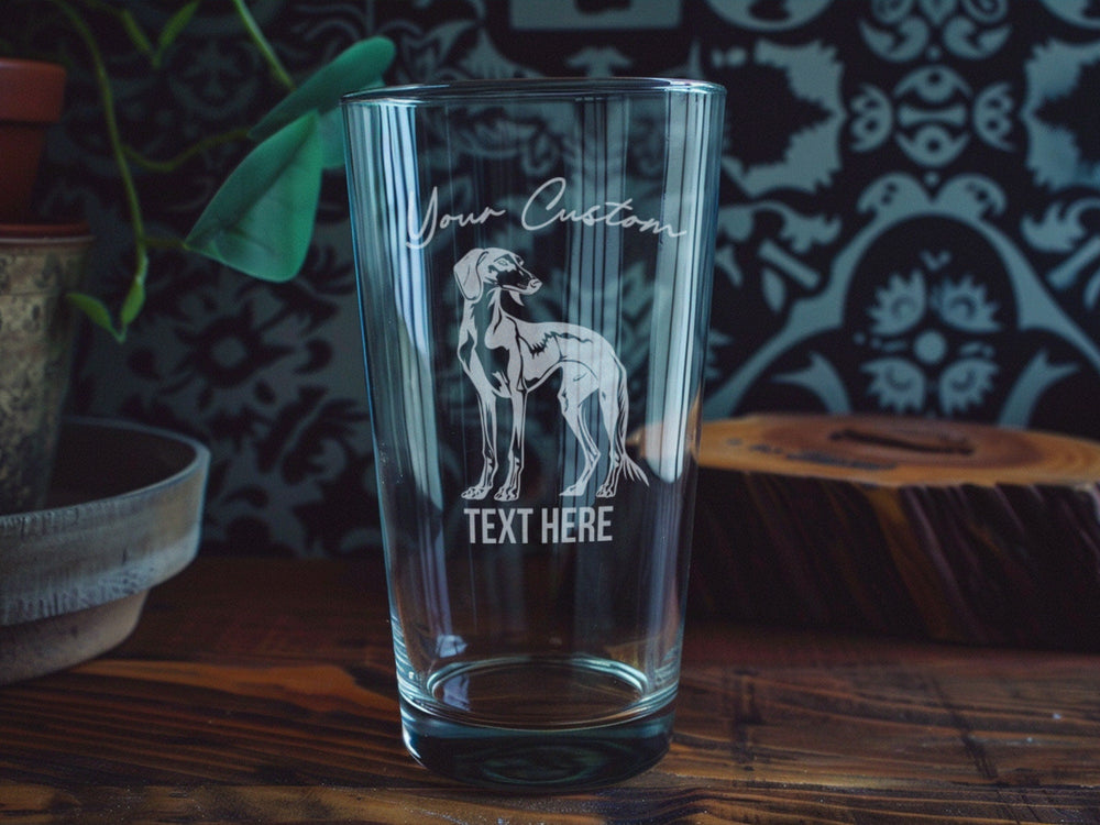 Saluki Pint Glass: Personalized Dog Breed Beer Glass