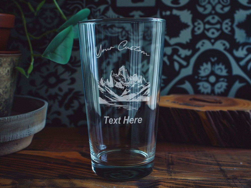 Patagonia Pint Glass, Argentina Drinkware, Chile Beer Glass, Travel Souvenir, South America Cup