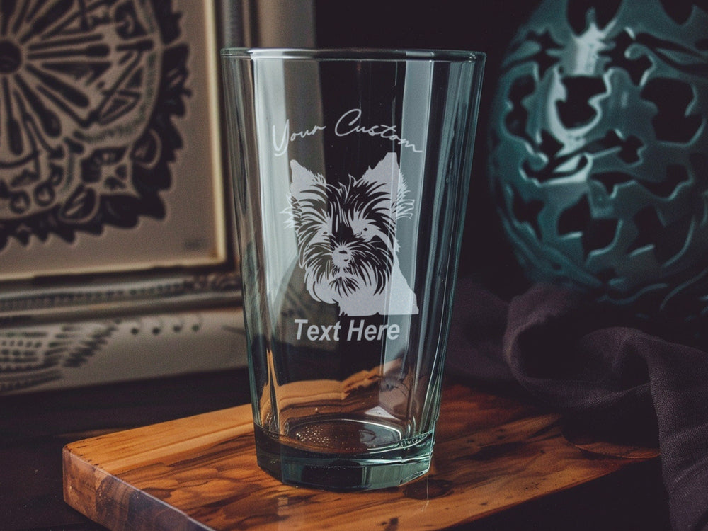 Personalized Westie Dog Pint Glass: Laser Engraved Beer Glass