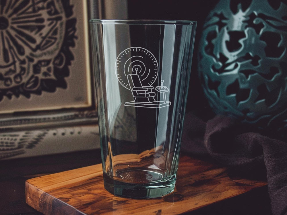 Time Machine Pint Glass: Sci-Fi Time Travel Gift