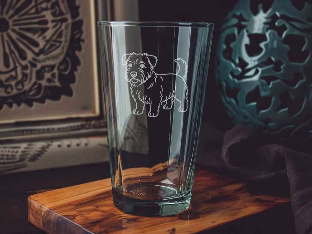 Glen of Imaal Terrier Pint Glass: Irish Dog Breed Gift