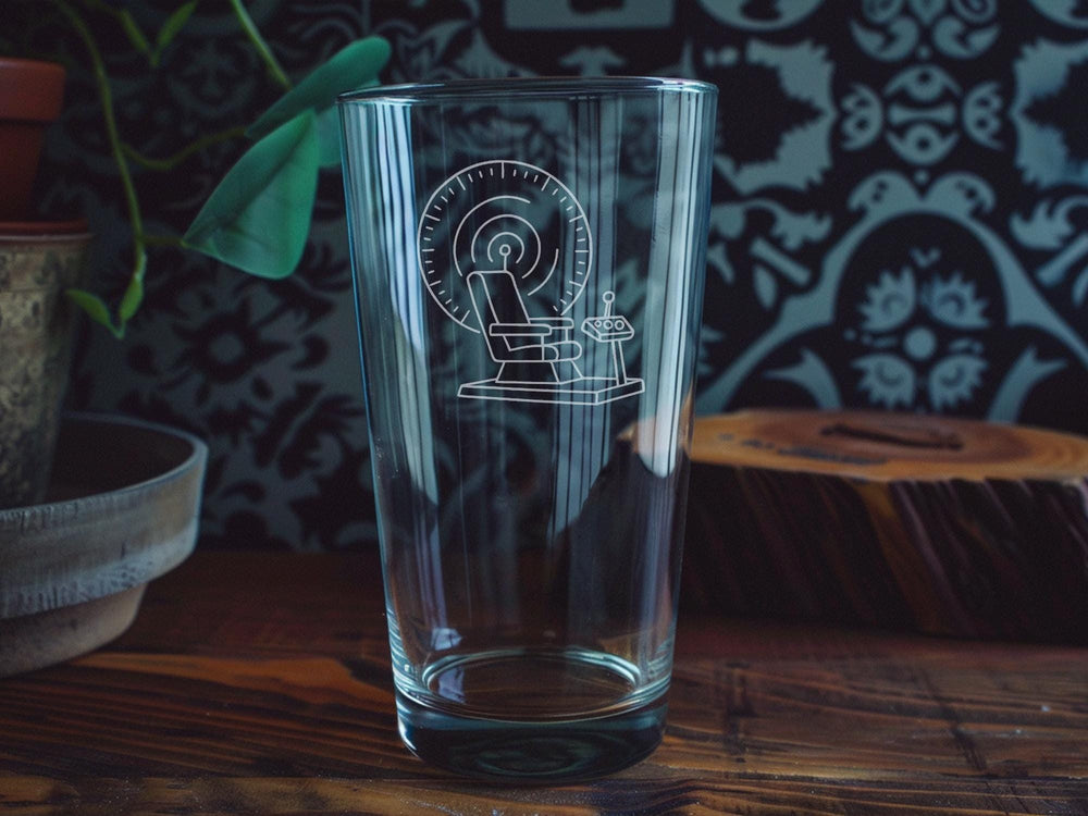 Time Machine Pint Glass: Sci-Fi Time Travel Gift