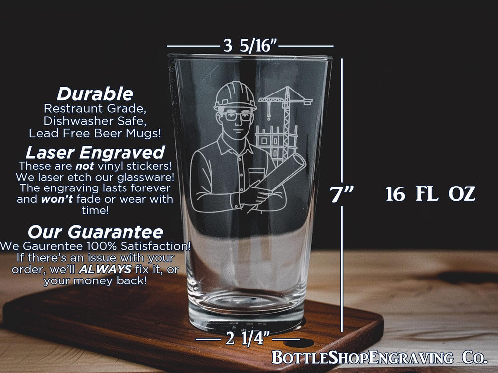 Structural Engineer Pint Glass: Funny STEM Gift