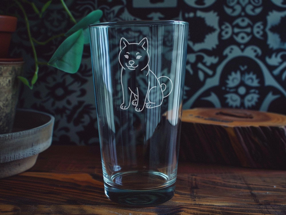 Shiba Inu Pint Glass: Japanese Dog Lover Gift