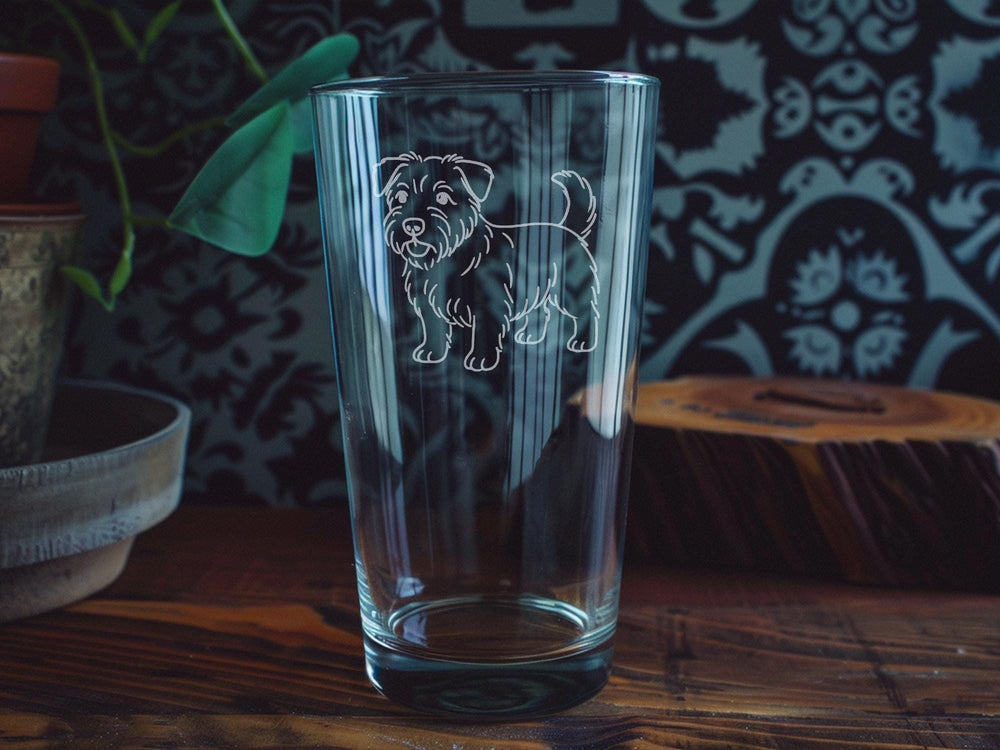 Glen of Imaal Terrier Pint Glass: Irish Dog Breed Gift