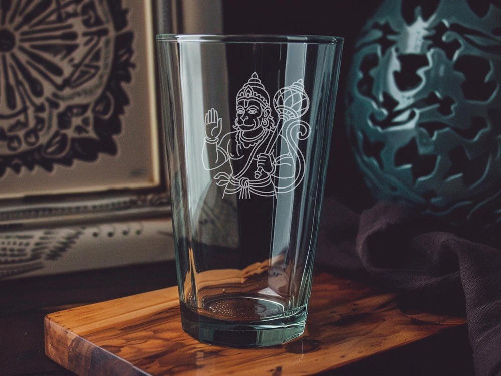 Hanuman Monkey God Pint Glass: Hindu Barware