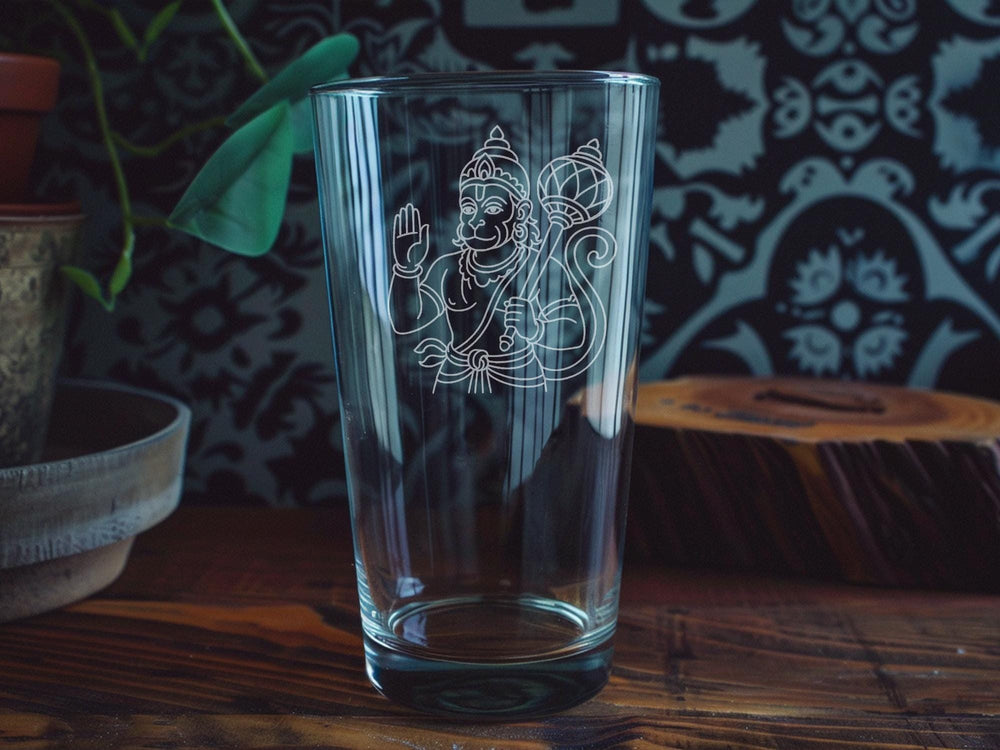 Hanuman Monkey God Pint Glass: Hindu Barware