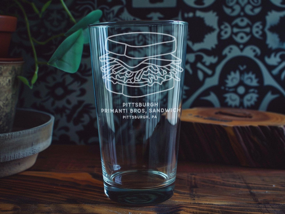 Pittsburgh Primanti Bros Sandwich Pint Glass – Steel City Barware Collectible