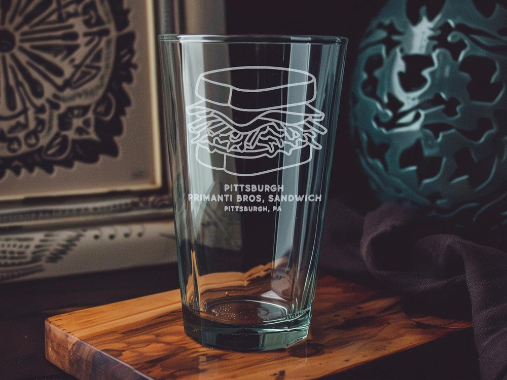 Pittsburgh Primanti Bros Sandwich Pint Glass – Steel City Barware Collectible