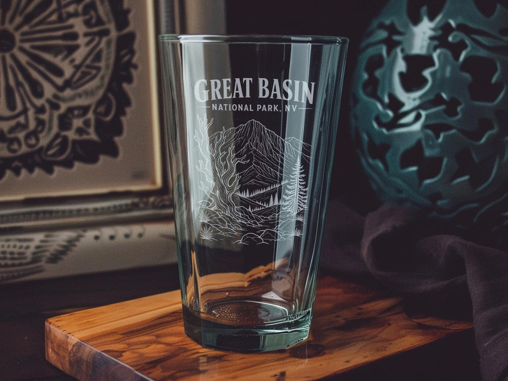 Great Basin National Park Nevada Pint Glass, Great Basin NP Souvenir Drinkware, Baker NV Travel Gift, National Park Glass