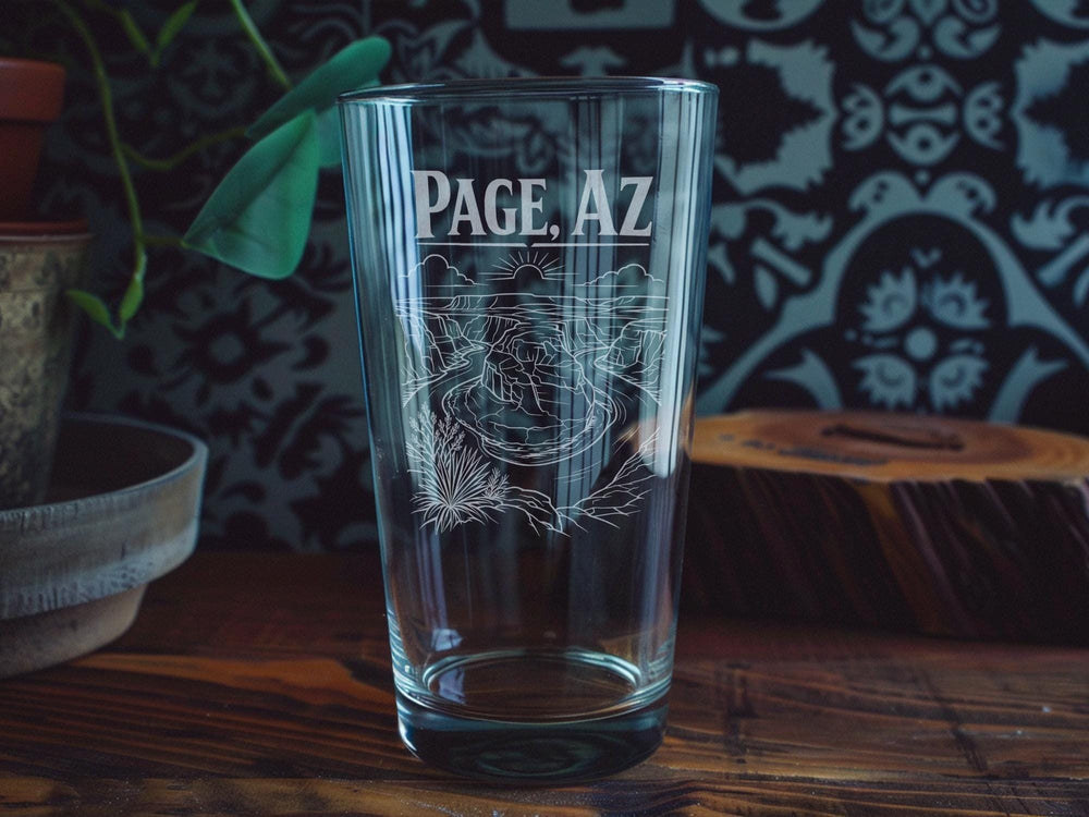 Page, Arizona Pint Glass Lake Powell Horseshoe Bend Glen Canyon Souvenir Drinkware Gift