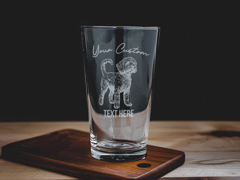 Lagotto Romagnolo Pint Glass: Personalized Dog Lover Gift