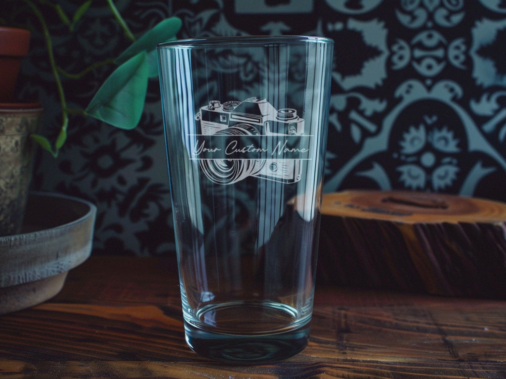Pint Beer Glass, Photography Enthusiast, Camera Lens Design, Aperture Theme, Unique Drinkware