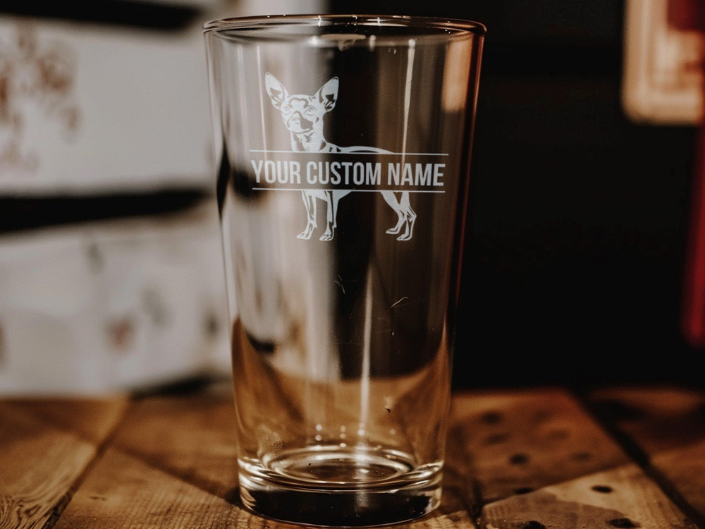 Miniature Pinscher Pint Glass: Personalized Dog Lover Gift