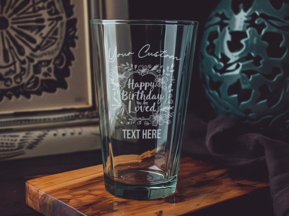 Personalized Birthday Pint Glass: Engraved Keepsake Drinkware