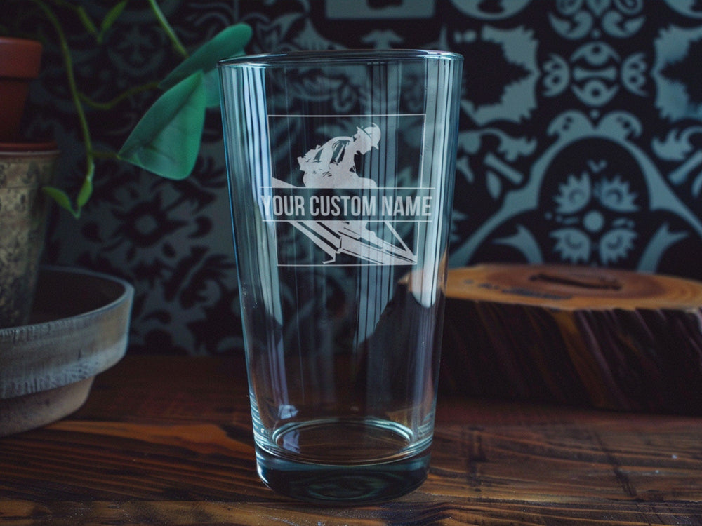 Roofer Pint Glass, Beer Lover Gift, Durable Glassware, Home Bar Essential, Unique Drinkware