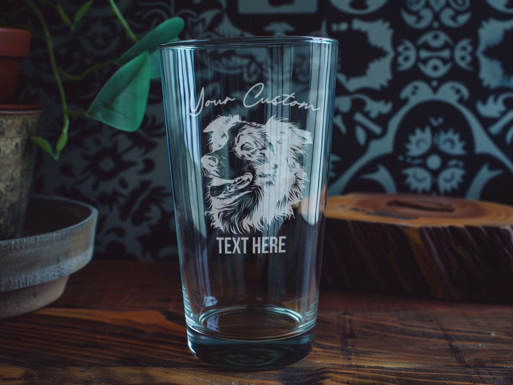 Australian Shepherd Pint Glass: Personalized Dog Lover Gift