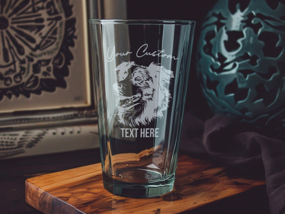Australian Shepherd Pint Glass: Personalized Dog Lover Gift