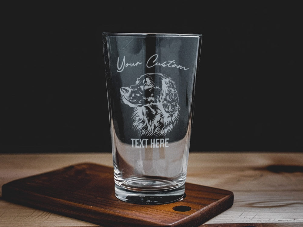 English Setter Pint Glass: Personalized Dog Lover Gift