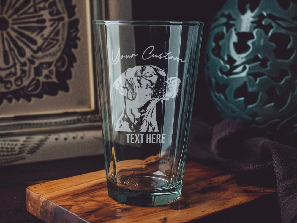 German Shorthaired Pointer Pint Glass: Personalized Dog Lover Gift