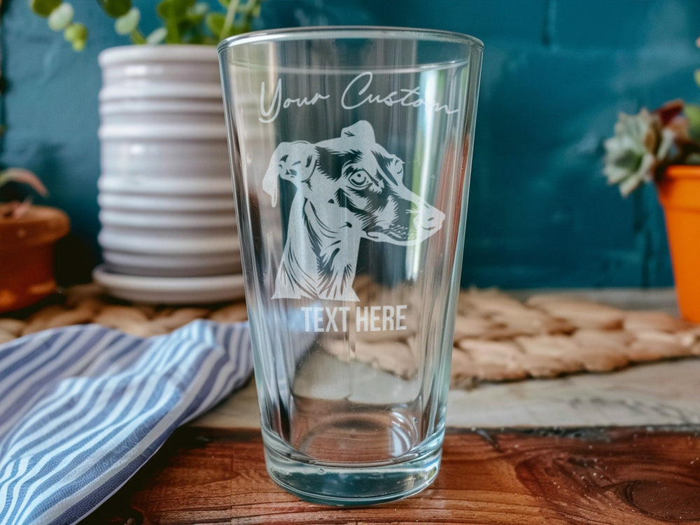 Italian Greyhound Pint Glass, Beer Lover Gift, Pet-Themed Drinkware, Home Bar Accessory, Unique Glassware