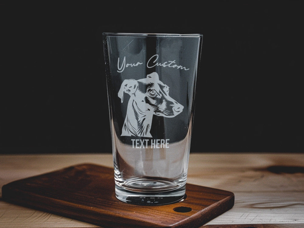Italian Greyhound Pint Glass, Beer Lover Gift, Pet-Themed Drinkware, Home Bar Accessory, Unique Glassware