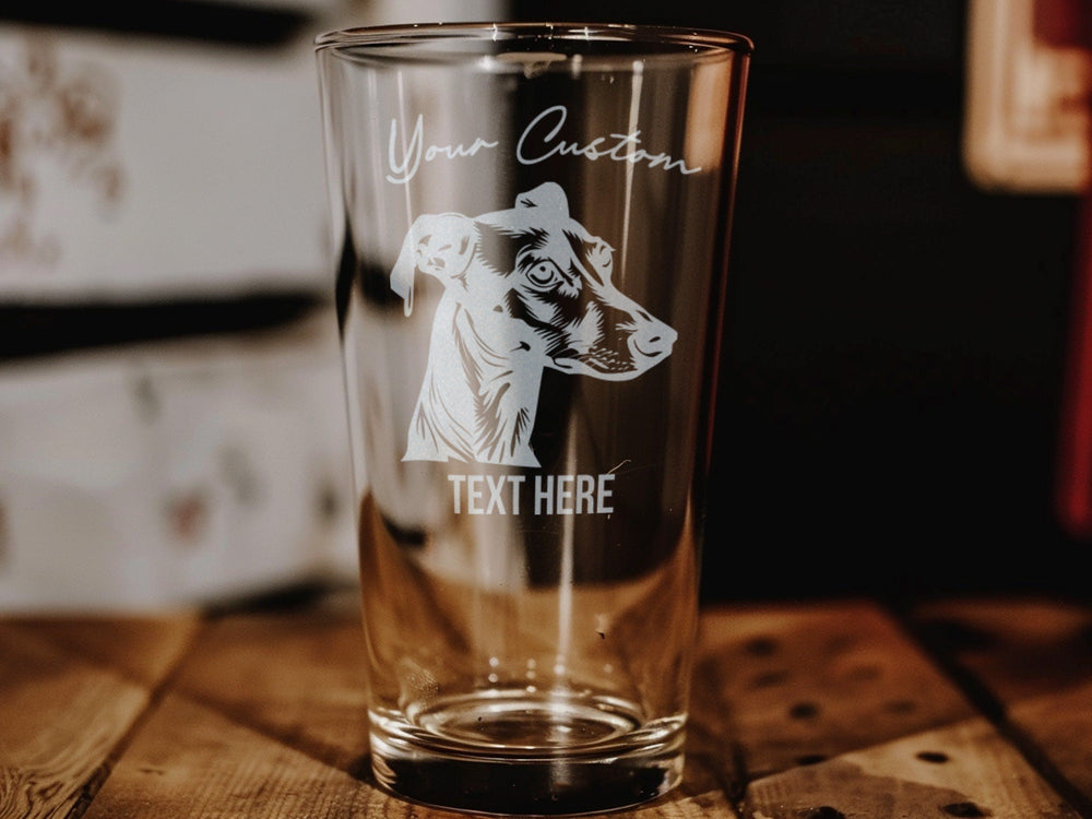 Italian Greyhound Pint Glass, Beer Lover Gift, Pet-Themed Drinkware, Home Bar Accessory, Unique Glassware