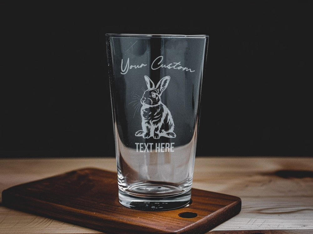 Dutch Rabbit Pint Glass: Personalized Beer Lover Gift