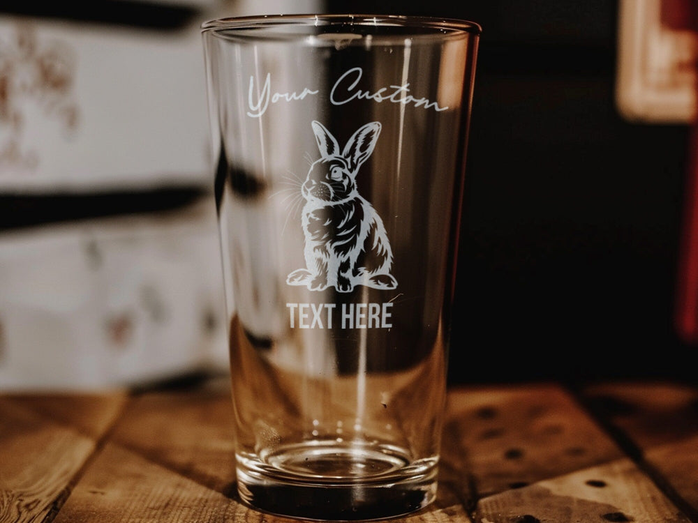 Dutch Rabbit Pint Glass: Personalized Beer Lover Gift