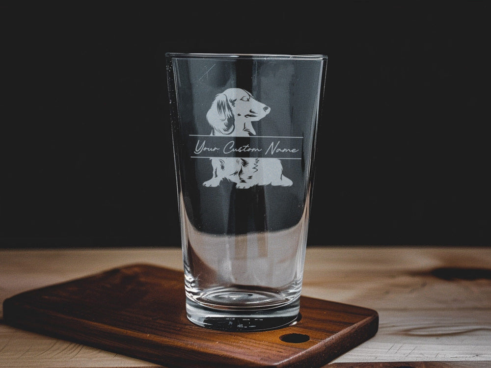 Dachshund Pint Glass, Beer Lover Gift, Dog Themed Drinkware, Home Bar Accessory, Unique Glassware
