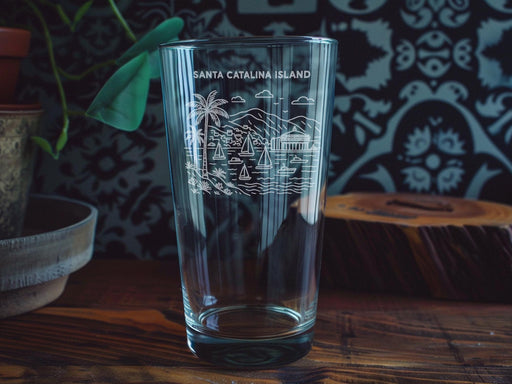 Santa Catalina Island Pint Glass: California Coastal Souvenir