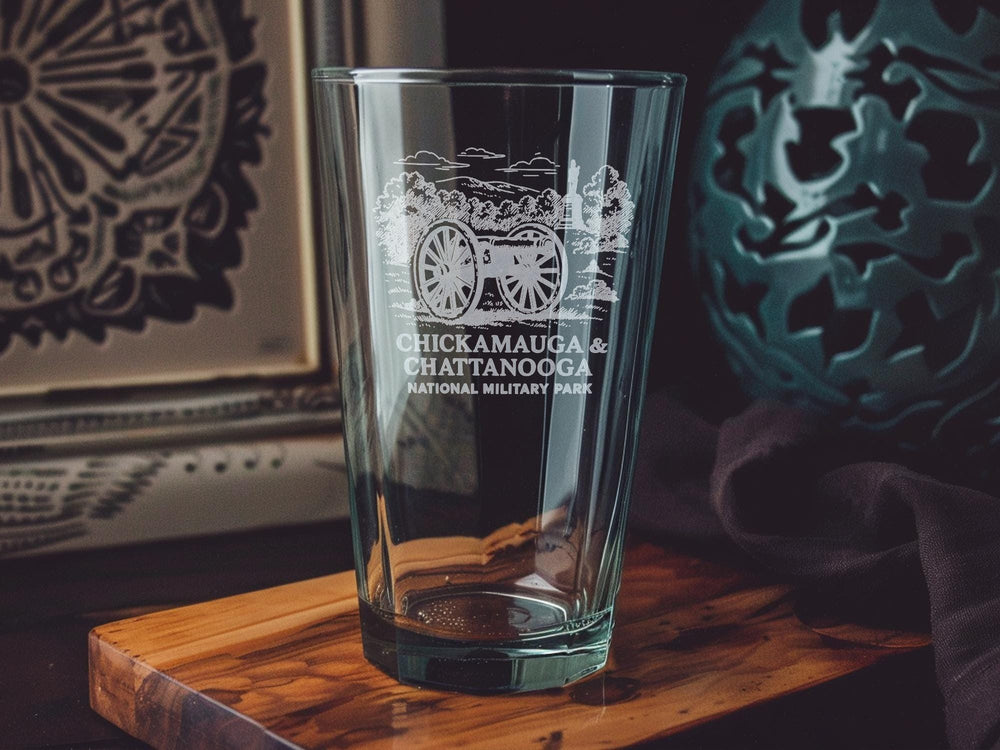 Chickamauga & Chattanooga National Military Park Pint Glass – Historic Battlefield Souvenir Drinkware