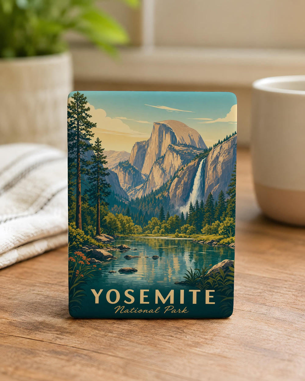 Yosemite National Park Fridge Magnet, Yosemite Valley Souvenir, Half Dome Landmark Travel Keepsake, California National Park Gift