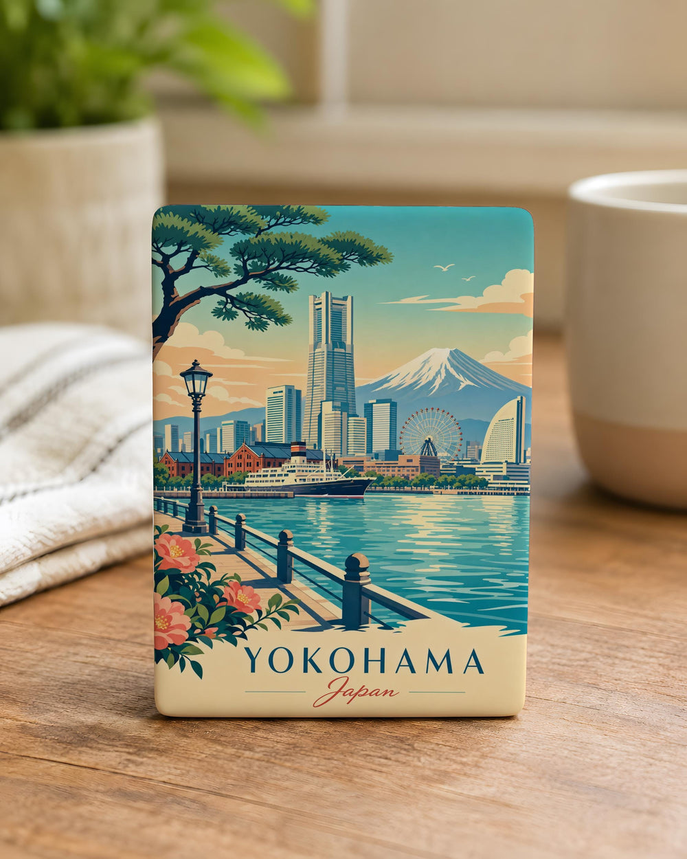 Yokohama Japan Fridge Magnet, Yokohama Landmark Souvenir Magnet, Japan Travel Gift, Yokohama City Keepsake Magnet