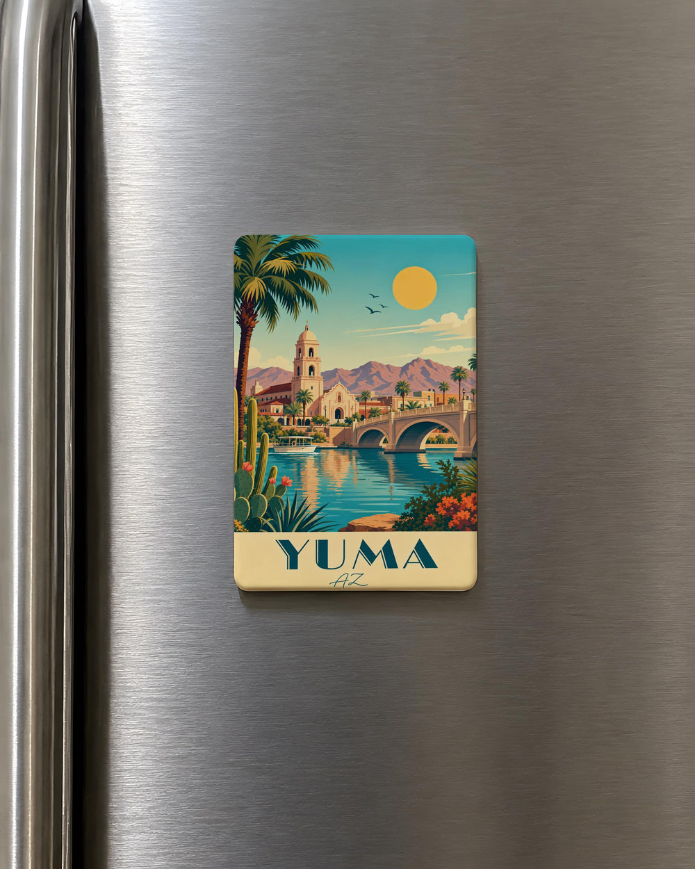 Yuma AZ Fridge Magnet, Yuma Arizona Souvenir Magnet, Desert City Travel Gift, Southwest Vacation Keepsake, Arizona Landmark Magnet