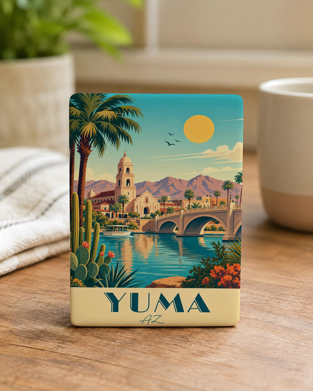 Yuma AZ Fridge Magnet, Yuma Arizona Souvenir Magnet, Desert City Travel Gift, Southwest Vacation Keepsake, Arizona Landmark Magnet