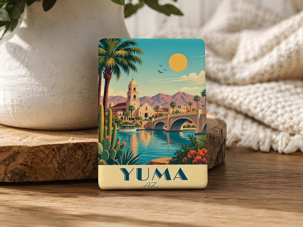 Yuma AZ Fridge Magnet, Yuma Arizona Souvenir Magnet, Desert City Travel Gift, Southwest Vacation Keepsake, Arizona Landmark Magnet